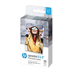 HP® Sprocket 50-Count 2" x 3" Sticky-Back Photo Paper in White