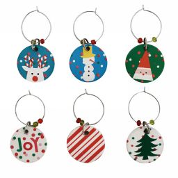 H for Happy™ 6-Piece Christmas Wine Charms Set