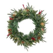Bee &amp; Willow&trade; Classic 24-Inch Premium Christmas Wreath with Clear LED Lights