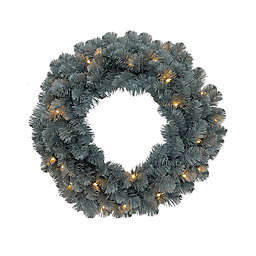 Studio 3B™ 24-Inch LED Decorative Holiday Wreath in Grey