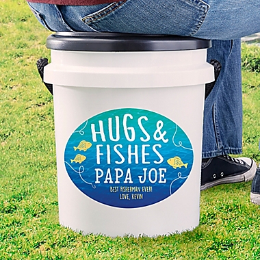 Hugs &amp; Fishes 19 Qt. Bucket Cooler. View a larger version of this product image.