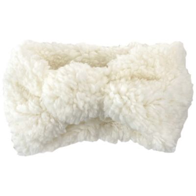 Addie &amp; Tate Faux Sherpa Knot Headband in White