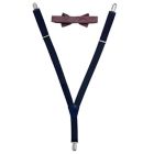 Alternate image 1 for Rising Star Infant/Toddler 2-Piece Suspender and Bow Tie Set in Burgundy/Navy