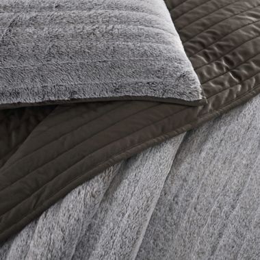 UGG&reg; Polar 2-Piece Reversible Twin Quilt Set in Chocolate Tipped. View a larger version of this product image.