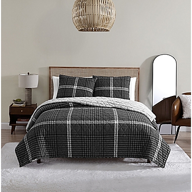 UGG&reg; Westwood 3-Piece Reversible King Quilt Set in Charcoal. View a larger version of this product image.