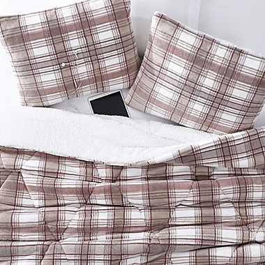 UGG&reg; Classic Sherpa 2-Piece Twin/Twin XL Comforter Set in Cliff Plaid. View a larger version of this product image.