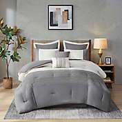 510 Design Helena Embroidered 8-Piece Queen Comforter Set in Grey