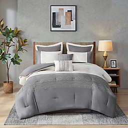510 Design Helena Embroidered 8-Piece California King Comforter Set in Grey