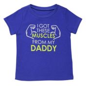 Start-Up Kids&reg; Size 2T &quot;I Got These Muscles From My Daddy&quot; Tee in Blue
