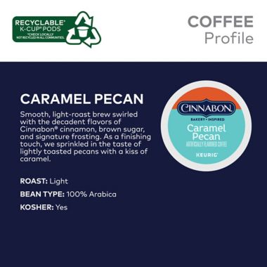 Cinnabon&reg; Caramel Pecan Coffee Keurig&reg; K-Cup&reg; Pods 24-Count. View a larger version of this product image.