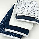 Alternate image 1 for Honest&reg; 5-Pack Star Organic Cotton Burp Cloths in Navy/White