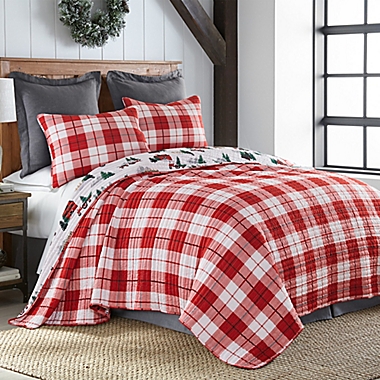 Levtex Home Farmhouse Plaid 2-Piece Reversible Twin Quilt Set in White. View a larger version of this product image.