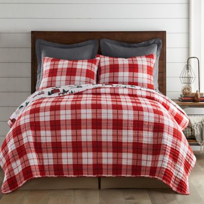 Levtex Home Farmhouse Plaid 3-Piece Reversible Quilt Set