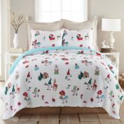 Levtex Home Gnome Village 3-Piece Reversible King Quilt Set in White