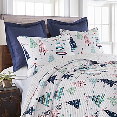 Levtex Home Pine Forest 3-Piece Reversible King Quilt Set in White. View a larger version of this product image.