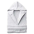 Alternate image 2 for Kids Large Cotton Hooded Bathrobe in White