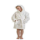 Alternate image 1 for Kids Large Cotton Hooded Bathrobe in White