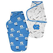 University of North Carolina 2-Pack Baby Cocoon Wrap Swaddle in Light Blue