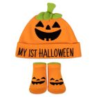 Alternate image 0 for Little Me&reg; Size 0-3M 2-Piece My First Halloween Socks and Bootie Set in Orange