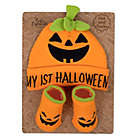 Alternate image 1 for Little Me&reg; Size 0-3M 2-Piece My First Halloween Socks and Bootie Set in Orange