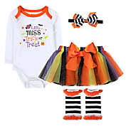 Baby Essentials&reg; 4-Piece &quot;Little Miss Trick or Treat&quot; Bodysuit Set