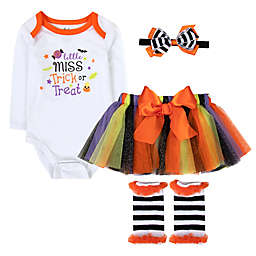 Baby Essentials® 4-Piece "Little Miss Trick or Treat" Bodysuit Set