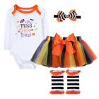 Alternate image 0 for Baby Essentials&reg; Size 3-6M 4-Piece "Little Miss Trick or Treat" Bodysuit Set