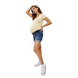 Motherhood Maternity® Luxe Side Ruched V-Scoop Maternity T-Shirt