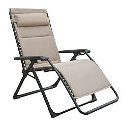 Simply Essential™ Oversized Outdoor Zero Gravity Lounger Chair in Grey/Tan