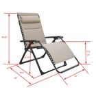 Alternate image 1 for Simply Essential&trade; Oversized Outdoor Zero Gravity Lounger Chair in Grey/Tan