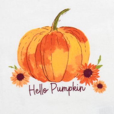 Baby Essentials Size 0-3M Hello Pumpkin 4-Piece Bodysuit, Tutu, Leg Warmers, and Headband Set. View a larger version of this product image.