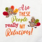 Alternate image 1 for Baby Essentials Size 12M Are These People My Relatives Bodysuit in White