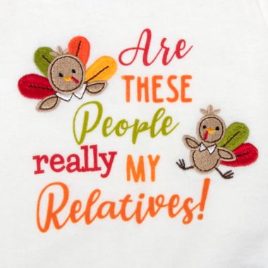 Baby Essentials Size 12M Are These People My Relatives Bodysuit in White. View a larger version of this product image.