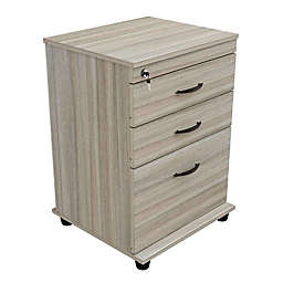 Inval America™ Uffici 3-Drawer File Cabinet in Smoke Oak