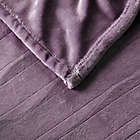Alternate image 2 for Serta&reg; Plush Heated Throw Blanket in Purple