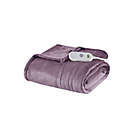 Alternate image 0 for Serta&reg; Plush Heated Throw Blanket in Purple
