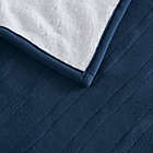 Alternate image 2 for Serta&reg; Fleece to Sherpa Heated Twin Blanket in Blue