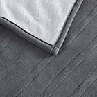 Alternate image 3 for Serta&reg; Fleece to Sherpa Heated Twin Blanket in Dark Grey