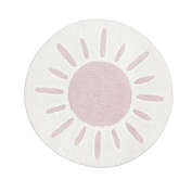 Sweet Jojo Designs&reg; 2-Foot 6-Inch Round Desert Sun Rug in Mauve/White