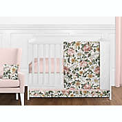 Sweet Jojo Designs Vintage Rose 11-Piece Crib Bedding Set in Pink/Green