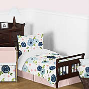 Sweet Jojo Designs&reg; Watercolor Floral 5-Piece Toddler Bedding Set in Blue/Pink