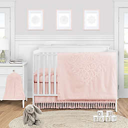 Sweet Jojo Designs® Bohemian 4-Piece Bohemian Crib Bedding Set in Pink