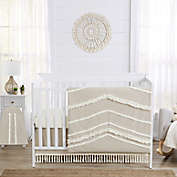 Sweet Jojo Designs&reg; Boho Fringe 4-Piece Crib Bedding Set in Taupe/Ivory