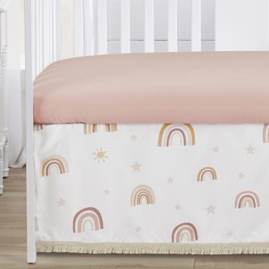 Sweet Jojo Designs&reg; Boho Rainbow 4-Piece Crib Bedding Set in Pink/Taupe. View a larger version of this product image.