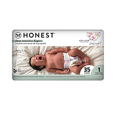 Honest&reg; Size 1 35-Count Disposable Diapers in Rose. View a larger version of this product image.