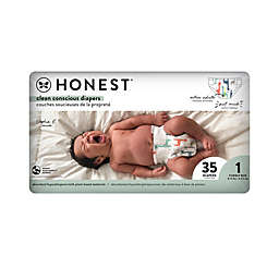 The Honest Company® Size 1 35-Pack Disposable Diapers in Multicolored Giraffe Pattern