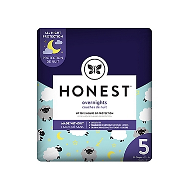 Honest&reg; Overnights Sleepy Sheep Pattern 20-Pack Size 5 Diapers. View a larger version of this product image.