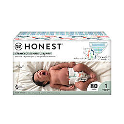 Honest® Tribal Pattern Size 1 80-Count Disposable Diapers in White