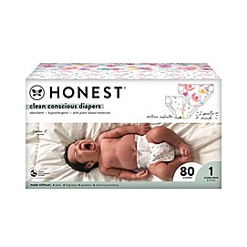 The Honest Company® Size 1 80-Count Disposable Diapers in Rose Blossom & Tutu Cute