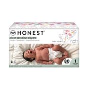 Honest&reg; Size 1 80-Count Disposable Diapers in Rose Blossom/Tutu Cute